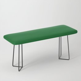 Forest Green Solid Color Block Bench