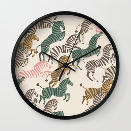 Zebra Stampede Wall Clock