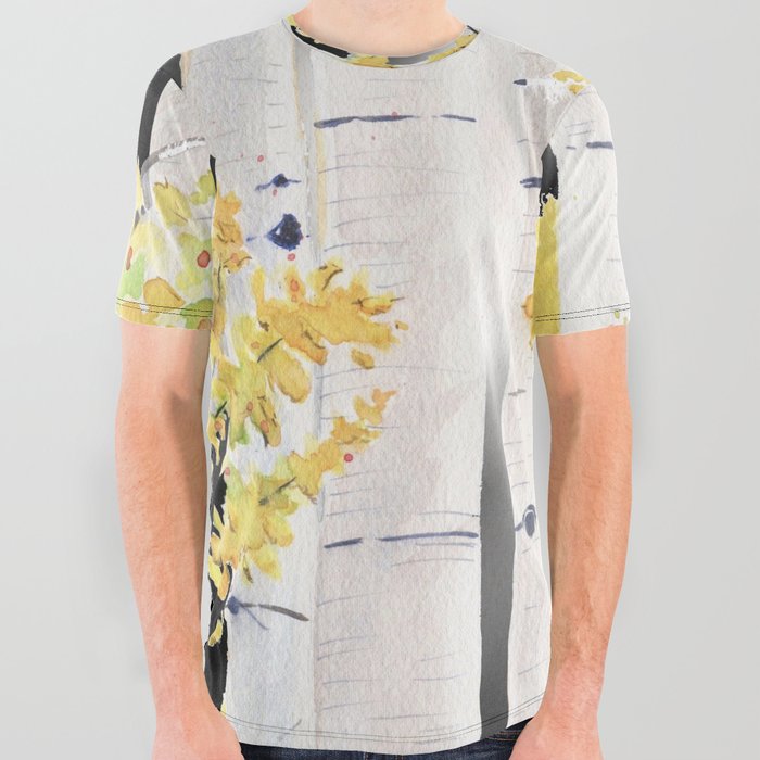 Birch Tree All Over Graphic Tee