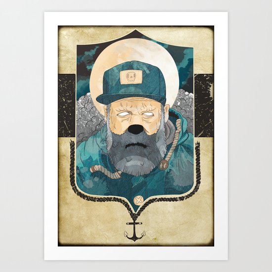Modern day Pirate. Art Print