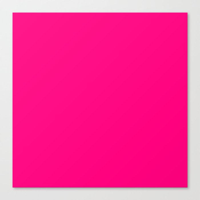 Electric Magenta - Plain Pink Color Background Canvas Print by The