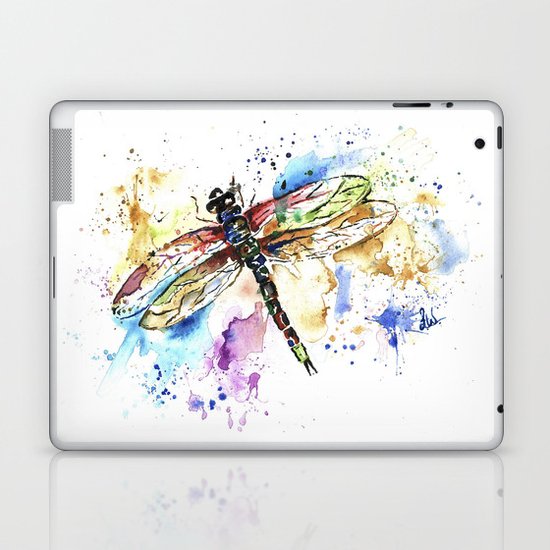 Dragonfly Rainbow Wings Laptop Ipad Skin By Whitehouseart Society6