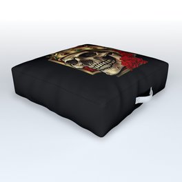 Skull With Crown - Dead King Outdoor Floor Cushion