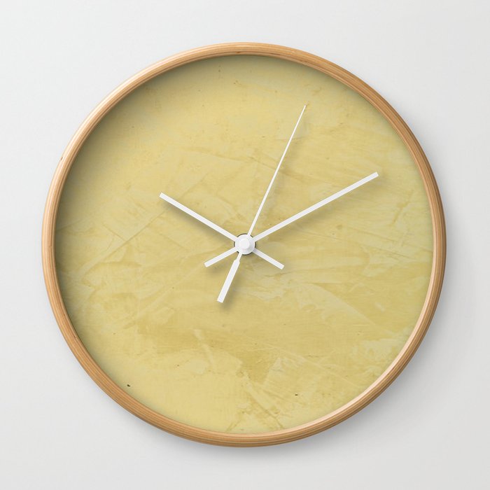 Tuscan Sun Stucco - Neutral Colors - Faux Finishes - Corbin Henry -Yellow Venetian Plaster Wall Clock