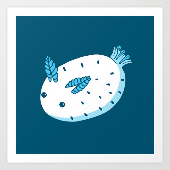 Sea Bunnies_Blue Art Print
