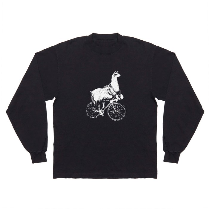 Bicycling Llama  Long Sleeve T Shirt