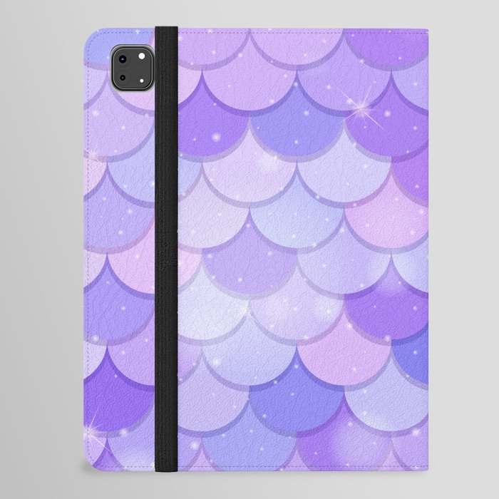 mermaid purple unicorn, mermaid skin pattern, mermaid lovers iPad Folio Case