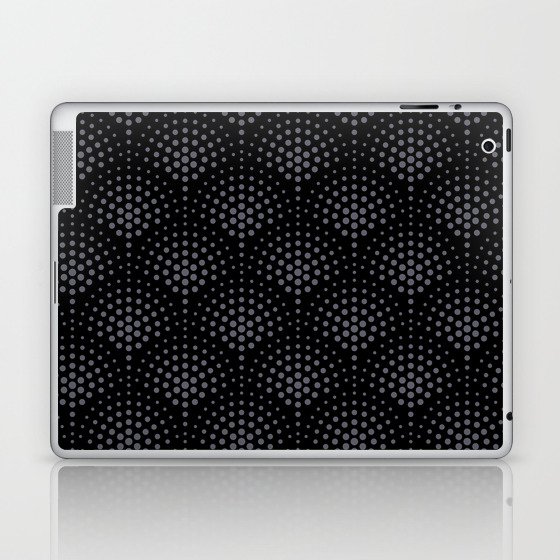 Black and Dark Gray Polka Dot Scallop Pattern - Diamond Vogel 2022 Popular Color Blackwater 1320 Laptop & iPad Skin