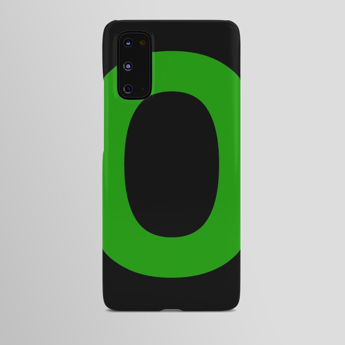 Letter O (Green & Black) Android Case