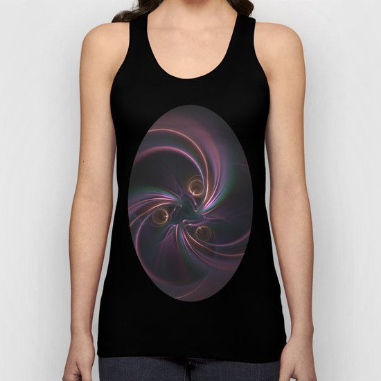 Moons Fractal in Warm Tones Unisex Tank Top