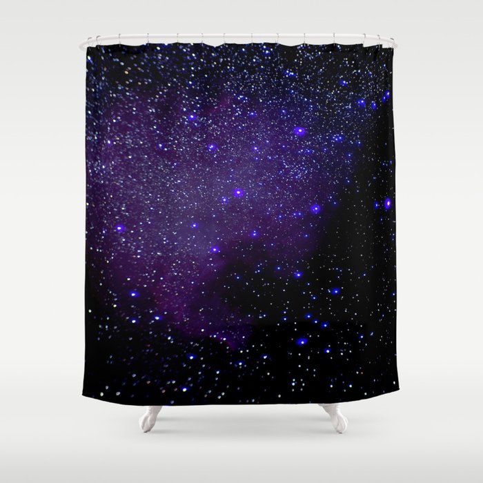 Indigo Stars Shower Curtain