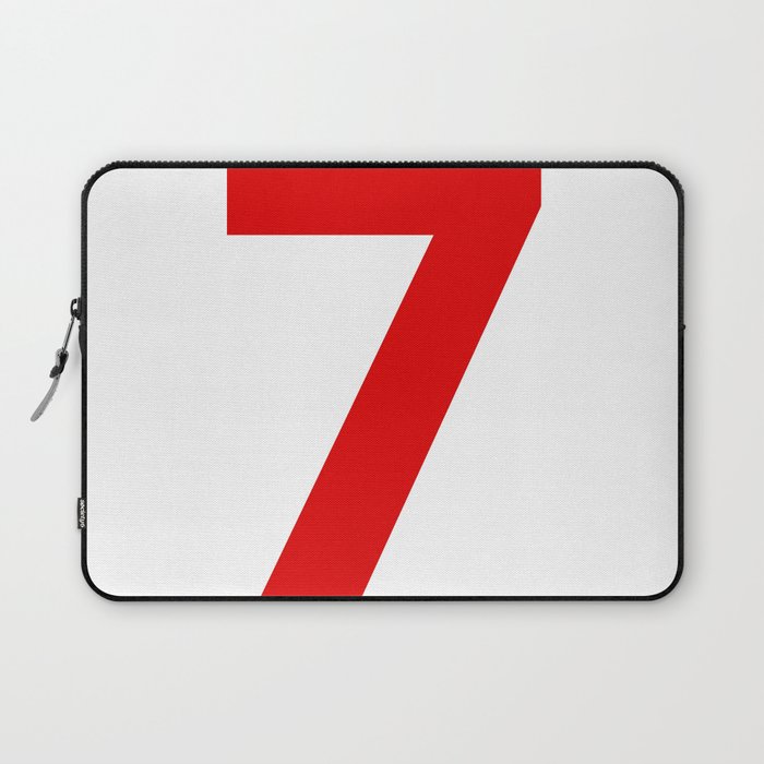 Number 7 (Red & White) Laptop Sleeve