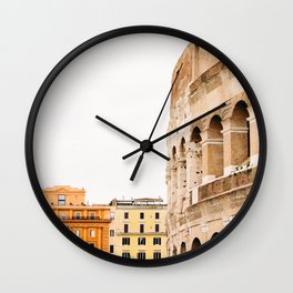 Colosseum - Rome Italy Architecture, Travel Photography Wall Clock