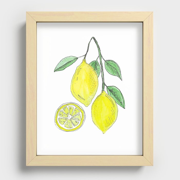 Life handed me lemons Recessed Framed Print