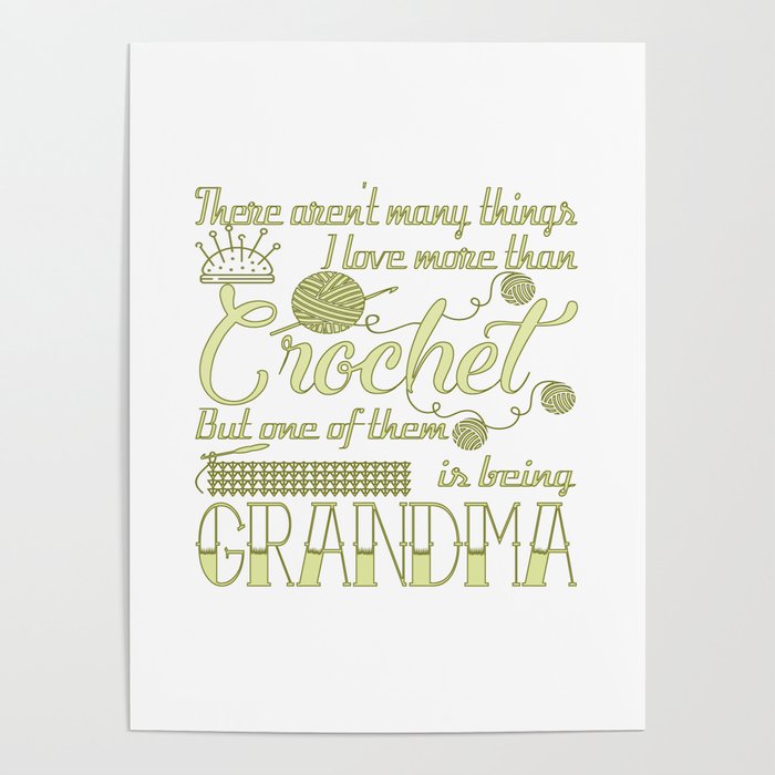 Crochet Grandma Poster