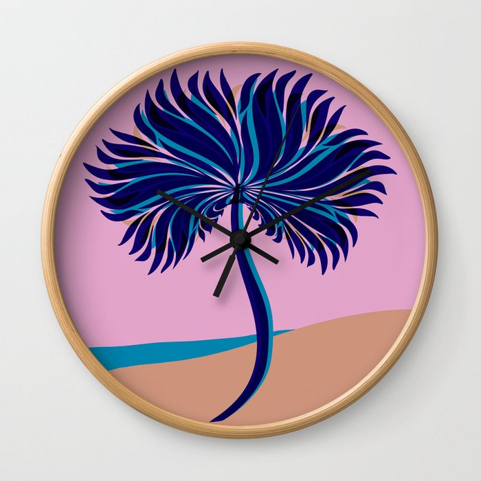 Modern Palm Tree Wall Clock