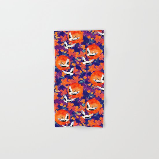 Japanese Garden: Cranes, Sun and Blossoms DK Hand & Bath Towel
