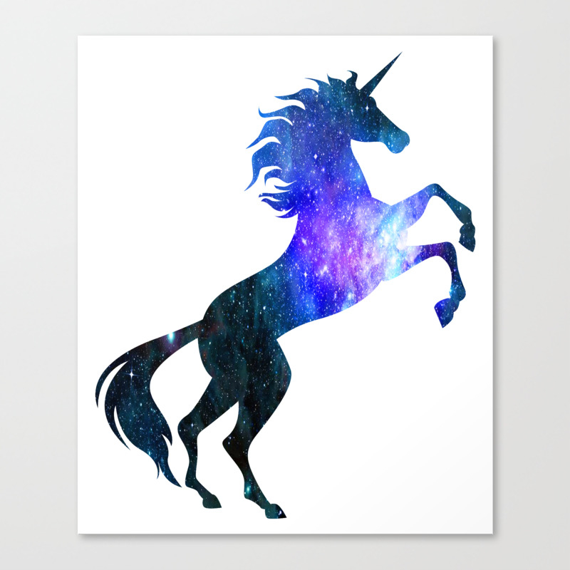 Unicorn Galaxy Symbol Universe Magical Unicorn Canvas Print By