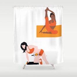 Working Out Shower Curtain