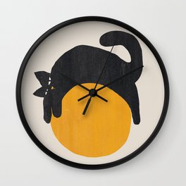Cat with ball Wall Clock