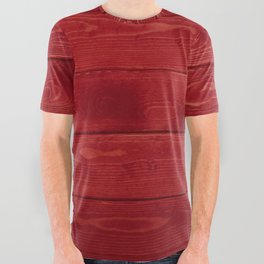 Red wooden background All Over Graphic Tee