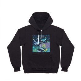 Whale Paradise Seascape - Cute SeaLife pattern by Cecca Designs Hoody