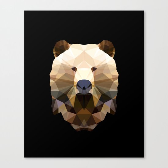 Polygon Heroes - The Bear Canvas Print