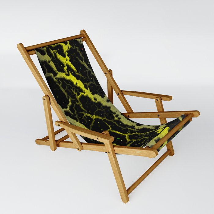 Cracked Space Lava - Blue/Yellow Sling Chair