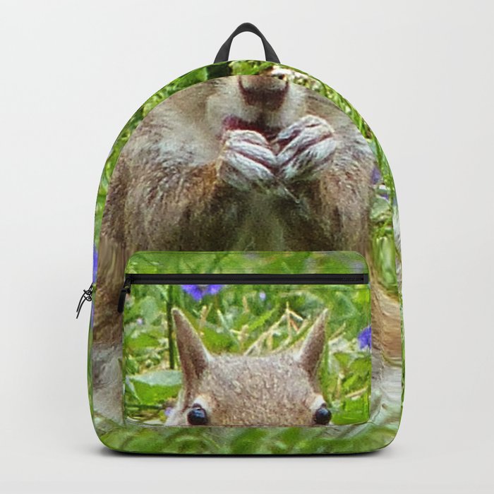 Squirrel Amongst Wild Violets Backpack