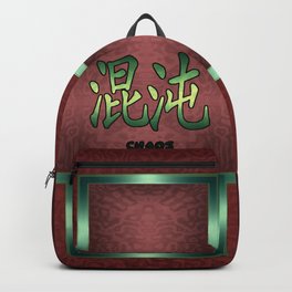 “Chaos” Chinese Calligraphy on Celtic Cross Backpack | Script, Revolution, Lettering, Chaos, Motif, Change, Writing, Turmoil, Handwriting, Brushwork 