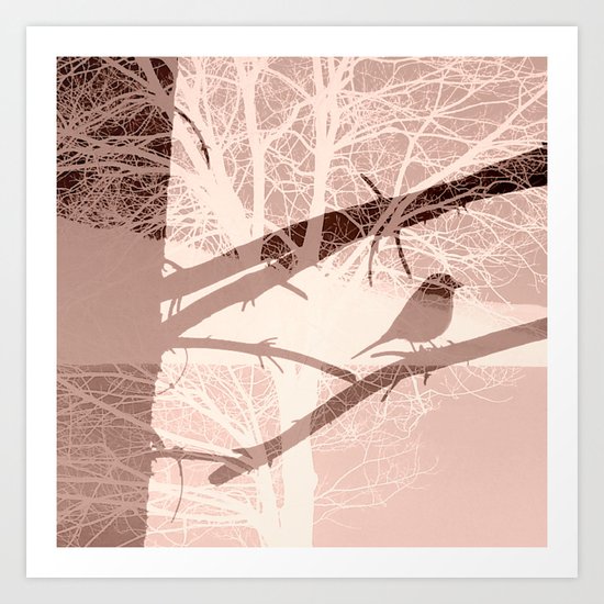 Bird tree Art Print