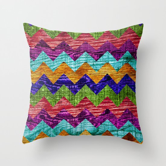 Natural Chevron Flow Throw Pillow