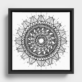 Flower Mandala Framed Canvas