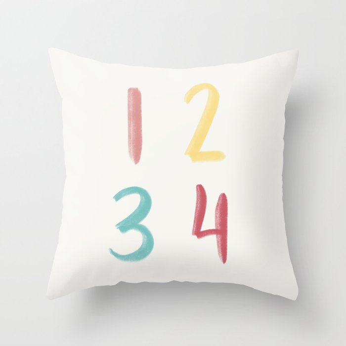 Counting Boho Baby  Throw Pillow