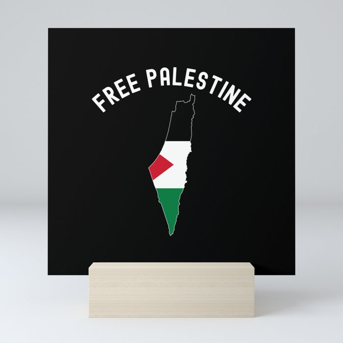 Free Palestine Vintage Mini Art Print
