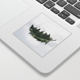 Earth Feather • Green Feather I Sticker
