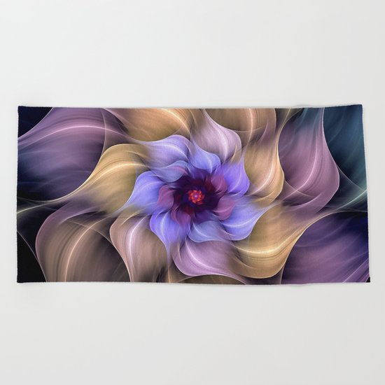 Colorful Magic Flower Beach Towel