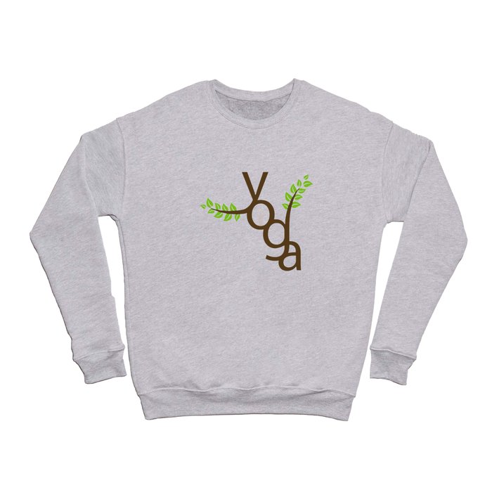 YOGA meditation and sun salutation stylized typography Crewneck Sweatshirt