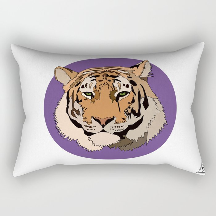 Wild Rectangular Tiger Rectangular Pillow