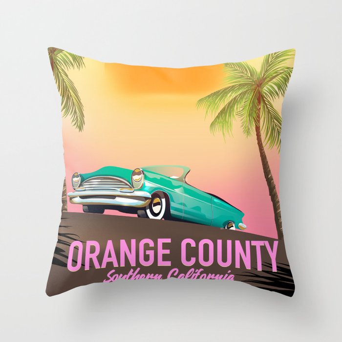 orange county California USA Throw Pillow
