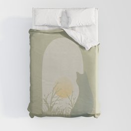 Abstraction minimal cat 22  Duvet Cover