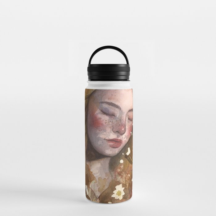 Autumn portrait, watercolor  Water Bottle