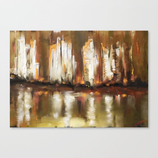 Brown City Canvas Print