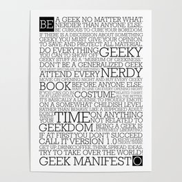 Proud Geek Manifesto Poster