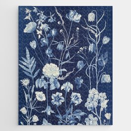 Cyanotype Painting (Roses, Orchids, Tulips, Fern, Fritillarias, etc) Jigsaw Puzzle