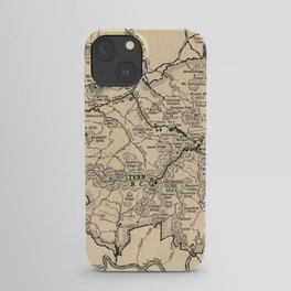 Vintage Great Smoky Mountains National Park Map (1941) iPhone Case