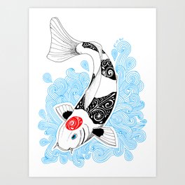 Koi fish  Art Print | Graphic Design, Animal, Illustration 