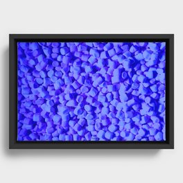bath of blue marshmallows Framed Canvas