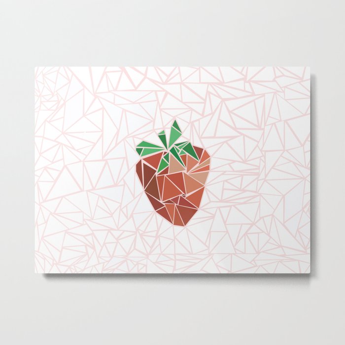 Strawberry geometry Metal Print
