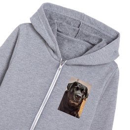 Onyx the Dog Serious Face Kids Zip Hoodie